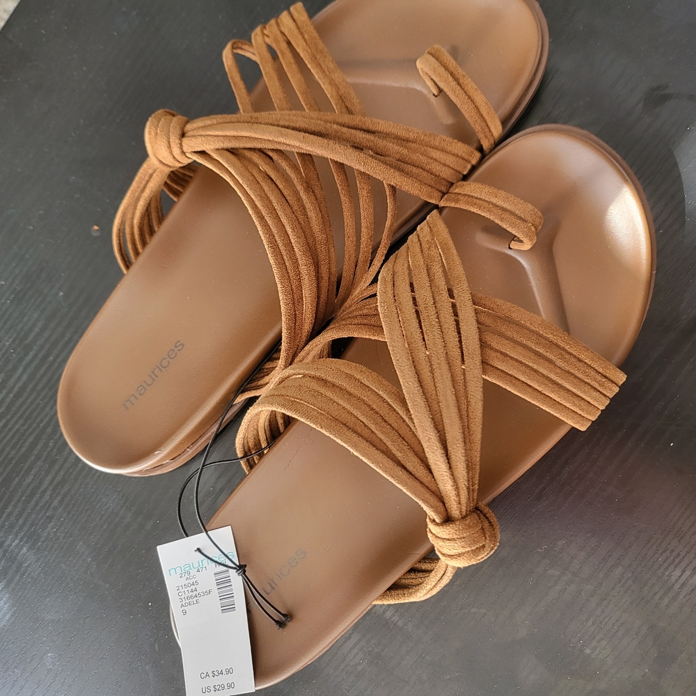 Maurices Tan Sandals with Strappy Design